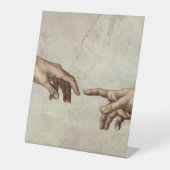 Signe De Table Michaelangelo mains création adam dieu (Recto)