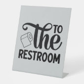 Signe De Table Mignon Élégant Vers les Toilettes (Recto)