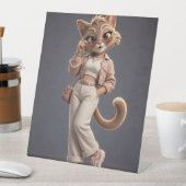 Signe De Table Mignon Plaid en Molleton de Chat Animé 3D pour Enf (In SItu)