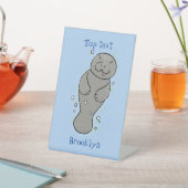 Signe De Table Mignonne manatée bébé avec bulles illustration (In SItu)