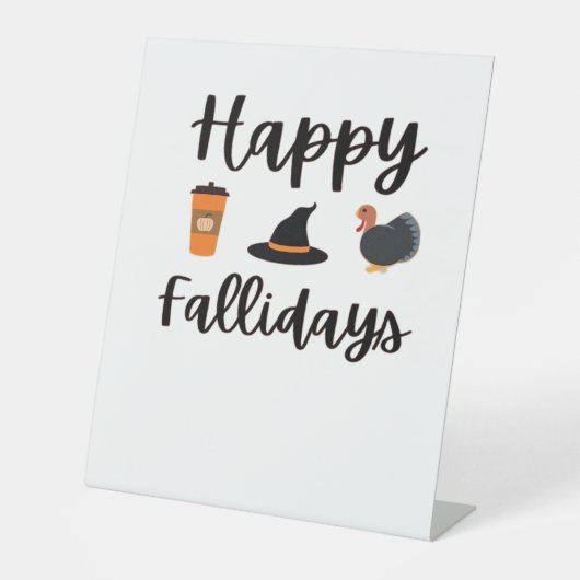 Signe De Table Mignonne saison d'automne Joyeux Fallidays Thanksg (Recto)