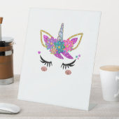 Signe De Table Mignonne Unicorn Anniversaire (In SItu)