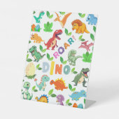 Signe De Table Mignonnes sortes de Dinosaures sans joint (Recto)