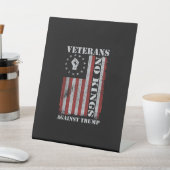 Signe De Table Military Veterans Protest Flag Patriotic Freedom (In SItu)