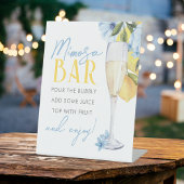 Signe De Table Mimosa Bar Aquarelle Lemon Standing