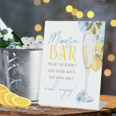 Signe De Table Mimosa Bar Aquarelle Lemon Standing