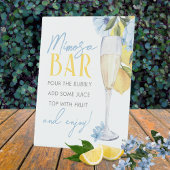 Signe De Table Mimosa Bar Aquarelle Lemon Standing