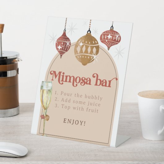 Signe De Table Mimosa Bar Bubbly Retro Bauble Noël Bride (In SItu)