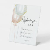 Signe De Table Mimosa Bar Rose & Bleu Balloon Sexe Révéler (Recto)