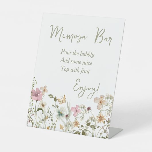 Signe De Table Mimosa Bar Wildflower Bridal Shower (Recto)