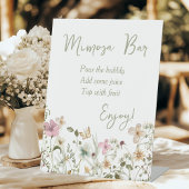 Signe De Table Mimosa Bar Wildflower Bridal Shower
