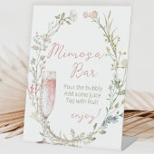 Signe De Table Mimosa Wildflower Fête de Mariage