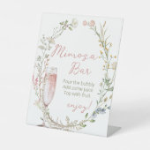 Signe De Table Mimosa Wildflower Fête de Mariage (Recto)