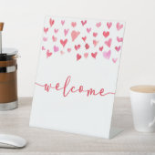 Signe De Table Mini Coeurs rouges roses Symbole de la Table de Bi (In SItu)