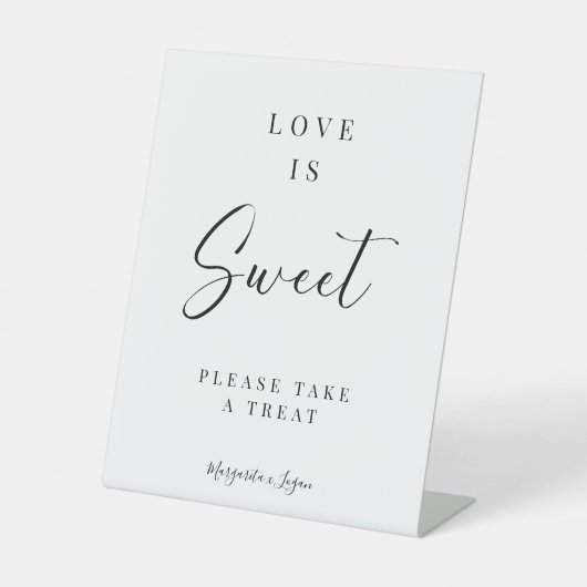 Signe De Table Mini Signature Script L'amour est doux Faveur (Recto)