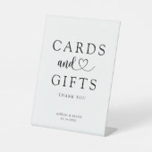Signe De Table Minimal Black & White Cards & Gifts Wedding  (Recto)