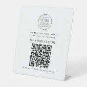 Signe De Table Minimal Business Logo Scan QR CODE (Recto)