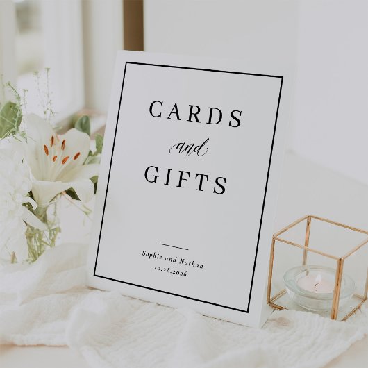 Signe De Table Minimal et chic | Mariage des cartes et des cadeau