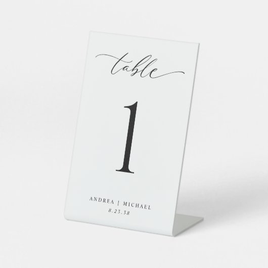 Signe De Table Minimal Modern Simple Wedding Table Numbers 4x6 (Recto)
