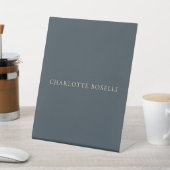 Signe De Table Minimalist Elegant Classical Professional Charcoal (In SItu)