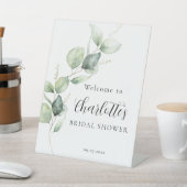 Signe De Table Minimalist Eucalyptus Script Bridal Shower (In SItu)