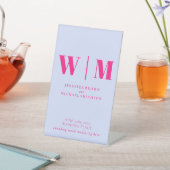 Signe De Table Minimalist Lilac Pink Party Modern Simple Wedding (In SItu)