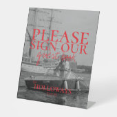 Signe De Table Minimalist Modern Handwritten Guest Book Sign (Recto)
