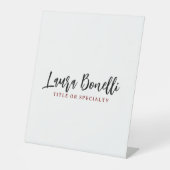 Signe De Table Minimalist Professional Handwrite Plain Name Title (Recto)