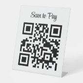 Signe De Table Minimalist Qr Code Scan to Pay  (Recto)