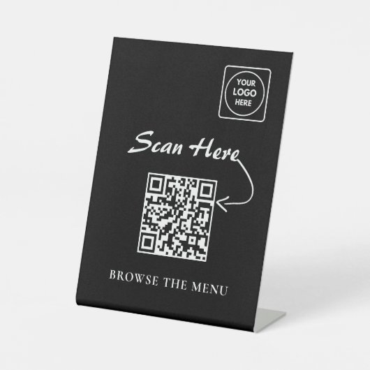 Signe De Table Minimalist QR Menu display holder (Recto)