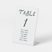 Signe De Table Minimalist Script Wedding Table Number (Recto)