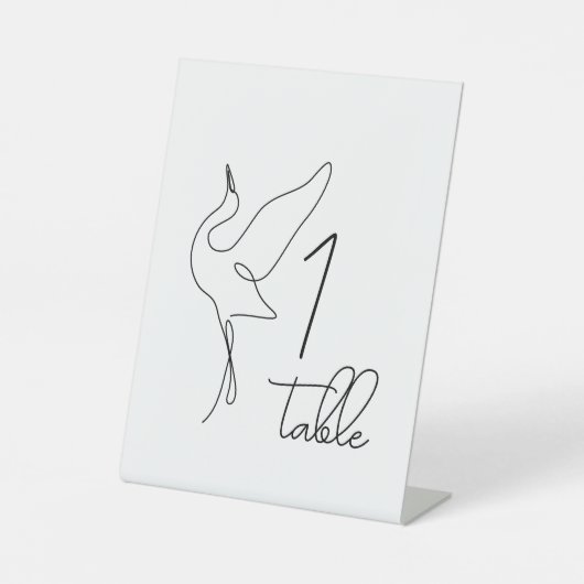 Signe De Table Minimalist Stork Neutral Baby Shower Table Numbers (Recto)