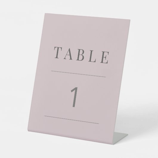Signe De Table Minimalist Table Number Dusky Rose (Recto)