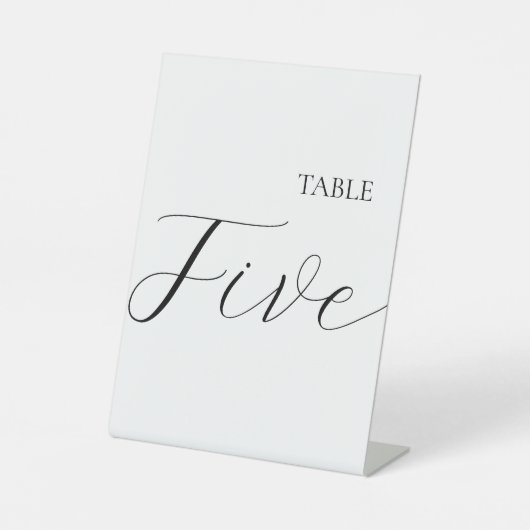 Signe De Table Minimalist Table Number Five  (Recto)