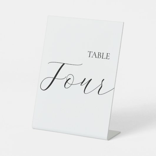 Signe De Table Minimalist Table Number Four (Recto)
