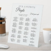 Signe De Table Minimalist Wedding Alphabetical Seating Chart (In SItu)