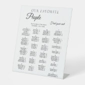 Signe De Table Minimalist Wedding Alphabetical Seating Chart (Recto)