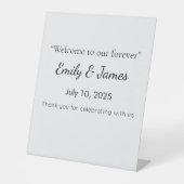 Signe De Table Minimalist White Welcome Sign Template (Recto)