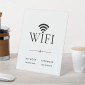 Signe De Table Minimalist Wifi Network Password Sign  (In SItu)
