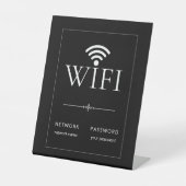 Signe De Table Minimalist Wifi Network Password Sign Black-Gray (Recto)