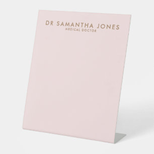 Signe De Table Minimaliste Moderne Docteur Professionnel Rose