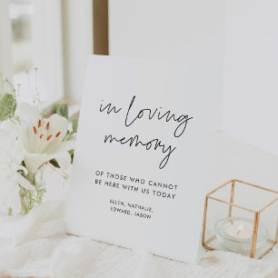 Signe De Table Minimaliste moderne En mémoire d'amour
