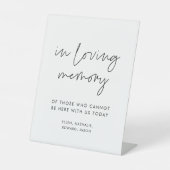 Signe De Table Minimaliste moderne En mémoire d'amour (Recto)