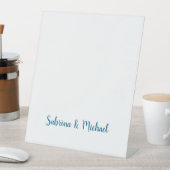 Signe De Table Minimaliste professionnel moderne bleu clair (In SItu)