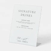 Signe De Table Minimalistic Classy Signature Drinks Wedding (Recto)