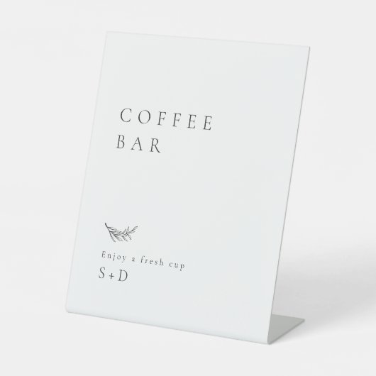 Signe De Table Minimalistic Coffee Bar Wedding Sign (Recto)