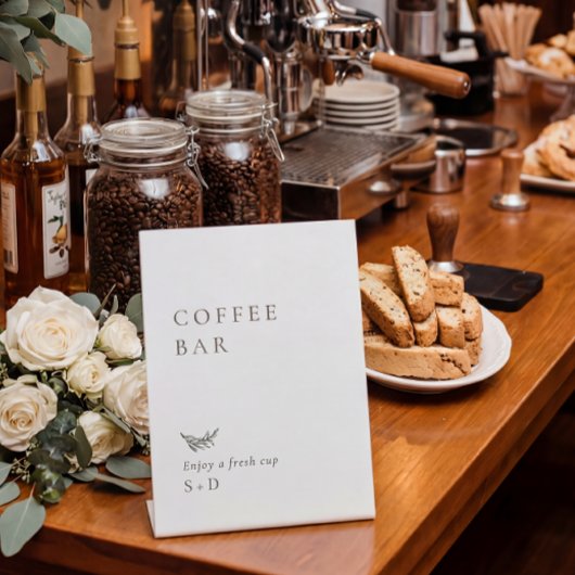 Signe De Table Minimalistic Coffee Bar Wedding Sign