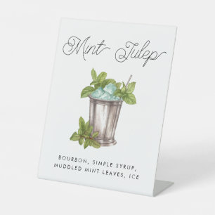 Signe De Table Mint Julep Horse Race Derby Cocktail personnalisé