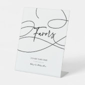 Signe De Table Minuscule design moderne "Faveurs" Mariage (Recto)