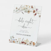 Signe De Table Minuscule Fleur sauvage Date Idée de nuit (Recto)